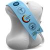Healthfix Cuscino per ginocchia per chi dorme sul fianco, ortopedico per le gambe per dormire con cinghia, 2 pezzi in memory foam, rivestimento lavabile rinfrescante (bianco)