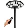 Generico Lampione Solare Esterno 2000 Watt, LED Stradale Giardino UFO con Telecomando, Sensore Movimento, Crepuscolare, IP66, Luce Fredda, Faretto Solare Alta Efficienza