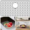 Fyeme Tappetino per Lavello Tappetino Lavandino Cucina in Silicone Tappetino Protettivo per Lavello Resistenza alle Alte Temperature Pieghevole Anti Scivolo Tappetino di Scarico 66 x 35 cm (Grigio)