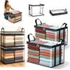 rialgirw Grande Contenitore Trasparente in Plastica Spessa con Coperchio a Cerniera - Organizer Robusto, Durevole e ad Alta Capacità - Ideale per Casa, Campeggio (Black*2,S(9.8 × 9.4 × 12 in))