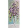 A.Monamour Adesivo Porta Autoadesiva Fiori Viola in Un Vaso Pittura Murale 3D Effetto Arte Astratta Vinile PVC Adesivi per Porte Interne 3D Pellicola Adesiva Poster Sticker Murale Parete