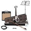 gear4music Violino Elettrico 4/4 con Amplificatore e Accessori, Bianco | Pickup attivo per connessione ampli/FX, pickup sotto ponte con controllo tono, leggio e spallaccio inclusi