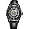 FORSINING Orologi da uomo Automatico Scheletro Data Calendario Analogico Impermeabile Tridimensionale Luminoso Orologio da, nero