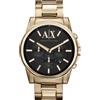 Armani Exchange Orologio da uomo, cronografo e cassa da 45 mm con cinturino in acciaio inox, pelle o silicone