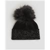 William Sharp Berretto Nero In Cashmere Da Donna William Sharp