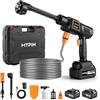 MYPIN Idropulitrice a Batteria, 600 PSI 21 V con 2 Batterie Ricaricabili, Ugello 6 in 1, per Auto, Pavimenti, Pareti e Recinzioni