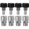 lasuroa 8 Pezzi Kit Adattatore per Idropulitrice, Set di Raccordi Rapidi M22 da 14 mm a 3/8 Raccordi Idropulitrice in Acciaio Inossidabile e PP per Idropulitrici