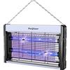 Neijiaer Lampada Antizanzare 3200V, USB Zanzariera Elettrica, 2 UV LED Lampada Zanzare, Protezione al Tatto, Sospensibile con Vassoio per Giardini, Interno Esterno Grondaia