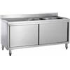 Fimar attrezzature per la ristorazione p GDS187R2CS Lavello armadiato con 2 vasche a destra dim. 1800 x 700 x 950h con sgocciolatoio
