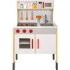 WOOMAX Cucina giocattolo con luce e suono, con piano cottura e cappa aspirante, 94,5 x 59,5 x 30 cm, per ragazzi e ragazze (49549)