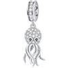 GLOWDAS 925 Argento Sterling Oceano Vita Charms, tartarughe mare, polpo sirena conchiglia pesce, cavalluccio marino tropicale Ciondolo, si adatta bracciale animale europeo, per festa della mamma/San Valentino