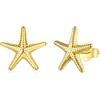 Qings Orecchini di Stella Marina per Donne Argento 925 Orecchini di Animali Oceano con Regali Estivi Seashell di Gioielli,Oro