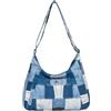 CORIOS Borse Messenger in Tela Donna Retro Borsa a Tracolla Grande Capacità Borsa a Mano Casuale Borsa Tote Borsa a Spalla Leggero Borsa per la Spesa per Viaggi Lavoro Shopping Blu