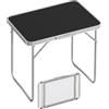 WOLTU Tavolo Campeggio Pieghevole in Alluminio e MDF, Tavolo da Picnic, Tavolino Portatile per Spiaggia, Balcone, Giardino, 70 x 60 x 50 cm, Nero
