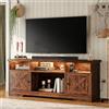 Coleshome Mobile TV Soggiorno, Mobile porta TV con Presa di Corrente, porta di Ricarica USB e LED, con 4 Scomparti Aperti e 2 Armadietti, Adatto per Soggiorno e Camera da Letto, 150 x 35 x 65 cm, Noce