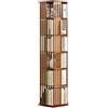 YUJEYHD Libreria Girevole in Bambù - 4/5/6 Livelli, Libreria Angolare Rotante a 360°, Salvaspazio e Autoportante - per Soggiorno, Camera dei Bambini e Ufficio (6 livelli)