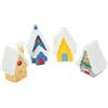Garneck Mini Decorazioni Natalizie in Resina Decorazioni per La Casa Set di Decorazioni per Il Villaggio di Natale Decorazioni per Il Villaggio in Resina