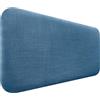 DHOME Testiera Imbottita Liscia Arrotondata in Lino Naturale per Parete Acustica Testate Letto Pannello Fonoassorbente Camera da Letto (Blu Marino, 110cm)