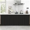 Liveinu Tende da Cucina Café Tenda da Bistrò Bagno Tenda Antipolvere per Mensole Pannello a Parete Porta Sospesa Noren Tenda Tenda Valance per il Bagno Soggiorno 80x100cm Nero