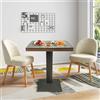 LANTUS Tavolo da bistrò, caffè, bar, sala da pranzo, cena, ristorante, casa interna, tavolo da pub in metallo, mangia in piedi per 4 persone, 60 x 60 x 75 cm (parquet)