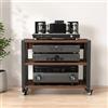 Generico Rack Multimediale AV Mobile, Mobiletto Porta Componenti Aperto HiFi A 2 3 4 Ripiani, Mobile Stereo HiFi Con Ripiani Regolabili, Altoparlanti Rack(50x40x48.5cm/19.7x15.8x19in)
