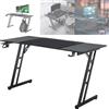 ACXIN Tavolo da gioco, 160 x 60 cm, scrivania per computer con gancio per cuffie e porta bevande, struttura a forma di Z, design ergonomico, scrivania in fibra di carbonio, nero