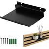 MIGUBIGU 1 PCS Mensola da Parete per Pannelli Acustici 25 x 15 cm, Mensole da Muro in Metallo, Mensole Nere per Pannelli Fonoassorbenti per Ufficio, Soggiorno, Camera da Letto, Senza Forature