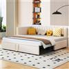 KEYIDE Lettino Imbottito 90/180 x 200 cm, Divano con Letto Estraibile a Forma di L, Multifunzione per Ospiti con Rete a Doghe, in Tessuto di Velluto Delicato sulla Pelle