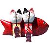 Gwill Gatto Figura 1 Set Legno Cartoon Angelo Gatto Statua Legno Artigianato Decorazione Scrivania Ornamento