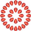 QUARKZMAN 80pz 13 x 18 mm Gocce di Strass in Acrilico con Punte Posteriori per Gioielli Realizzazione Costume Cristallo Decorazioni Artigianali, Rosso Brillante