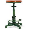 BOKKOLIK Sgabello da bar industriale regolabile in altezza, 61-71 cm, stile vintage, per casa, cucina, gioco rustico o chitarra, con sedile girevole in legno