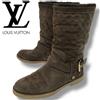 Louis Vuitton Monogram Mini Mouton Boots marrone metà polpaccio misura 22,5...