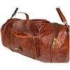 Fatto a mano Borsa Da Viaggio Per Uomini In Pelle Vintage 20" Brown Nuova
