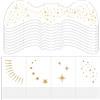ELNX 20 Fogli Lentiggini Glitterate | Toppe Glitter Visivo | Fake Freckles Stamp Tatuaggi Temporanei Adesivi Viso per Donne Festival Halloween Natale Carnevale Feste Trucco(Oro C)