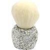 Bestbling Pennelli da trucco con strass, mini pennello cosmetico a forma di mela, pennello per fondotinta, pennello per polvere per unghie, design multifunzionale per il trucco quotidiano (argento)