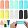 Notoke 12 custodie in silicone a prova di perdite per bottiglie da viaggio, lavabili in lavastoviglie, per shampoo, gel doccia e oli, copertura riutilizzabile per contenitori da viaggio