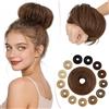 SEGO Pro 45G Chignon Capelli Veri Umani #4 Marrone Medio Chignon Folto Facile per Capelli Elastico Capelli Finti Extension Coda di Cavallo Updo Lisci (45g)