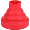 Rocky Green Diffusore pieghevole in silicone per asciugacapelli, ugello universale per capelli ricci, resistente al calore e design pieghevole portatile (rosso)