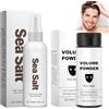 Ycaaeo Cera in Polvere per Capelli Uomo 40g+ Based Texture Powder 100ml, Polvere Volumizzante Capelli Uomo, Tenuta a Lunga Durata, Esalta la Consistenza e il Volume