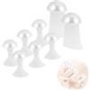 Angelkiss 8 separatori per dita in morbido silicone, per pedicure e smalto, perfetto per uso domestico e professionale (bianco)