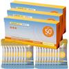 Generic 50 pezzi, protezione solare da viaggio, mini crema solare, resistente al sudore e extra impermeabile, con protezione UVA/UVB, protezione solare con fattore di protezione solare 50+, per viaggi (3PC)