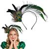 MINGJAY Copricapo con Piume di Pavone,Cerchietto per Capelli con Piume,Cerchietto con Piuma,Accessorio per Capelli da Donna,Cerchiettos per Carnevale,per Carnevale,Carnevali e Feste a Tema,Halloween
