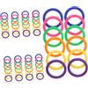 TOYANDONA 60 Pezzi Gioco delle Bottiglie Anelli in Plastica Leggeri e Design Ergonomico per Allenamento di Agilità, per Attività All'aperto e Giochi da Prato