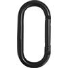 Kronabelle Moschettone in alluminio nero, 68 mm, a forma di D, capacità di 25 kg, moschettone dritto per esterni, campeggio, escursionismo, viaggi