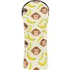 GuoChe Set di coperture da golf impermeabili con targhetta numerica per legno fairway ibrido divertente scimmia banana animale fumetto bianco
