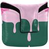 aidingzhi Graffiti Art Peach Green Mallet Style Putter Cover Chiusura Magnetica Golf Regali per Uomo e Donna Pelle PU