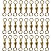Supertool 100 girelle per canna da pesca, dorate, connettori per pesca a rotolamento, anello solido per pesca in mare (1#)