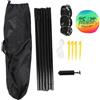 XinrZythrop Set da pallavolo portatile, professionale di rete per beach volley da esterno con pali in acciaio e borsa di trasporto, kit completo per il giardino, il campeggio e i