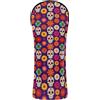 GuoChe Coprimazza da golf impermeabile con etichette numerate per conducente, legno fairway ibrido Dia De Los Muertos motivo teschi e fiori