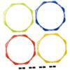 Fxzqgnh 4 Pezzi Anelli Allenamento Calcio Cerchi Agilità Allenamento Esercizio Materiale PP Impilabili Resistenti Adatti per Coordinazione Bambini Adulti Atti, S
